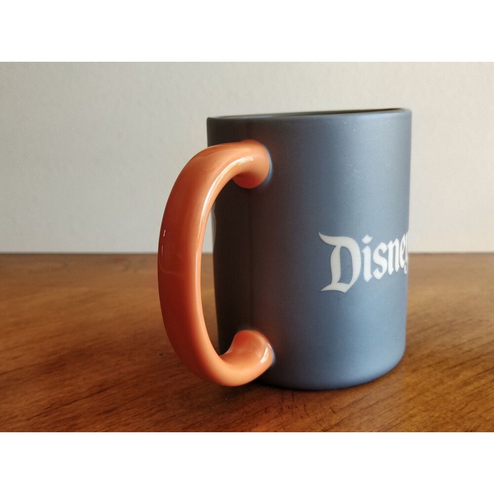 Disneyland Parks Mug Oswald The Lucky Rabbit Ceramic ~16 oz Gray Matte Orange - Picture 5 of 10
